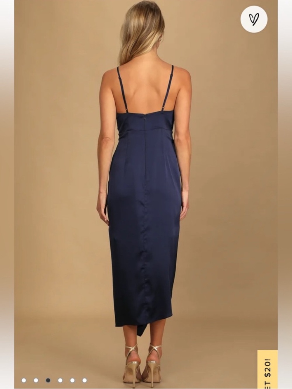 Lulu’s Caught Feelings Waterfall Front Asymmetrical Dress - Picture 2 of 8